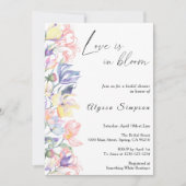 Liefde in Bloom Bloemen Vrijgezellenfeest Kaart (Voorkant)