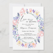 Liefde in Bloom Bloemen Vrijgezellenfeest Kaart (Voorkant)