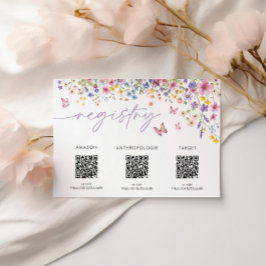 Liefde in Bloom Bloemen Vrijgezellenfeest Registry Informatiekaartje