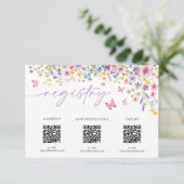 Liefde in Bloom Bloemen Vrijgezellenfeest Registry Informatiekaartje (Staand voorkant)