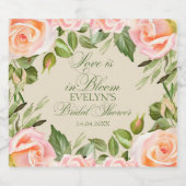 Liefde in Bloom Bloemen Vrijgezellenfeest Sparkling Wijnetiket (Enkel label)