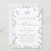 Liefde in Bloom Blue Wildflower Vrijgezellenfeest Kaart (Voorkant)