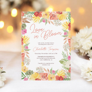Liefde in Bloom Boho Waterverf Bloemen Vrijgezelle Kaart