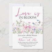 Liefde in Bloom Bow Wildflower Floral Vrijgezellen Kaart (Voorkant)