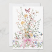 Liefde in Bloom Bow Wildflower Floral Vrijgezellen Kaart (Achterkant)