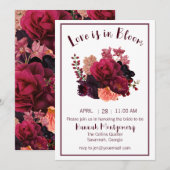 Liefde in Bloom Bridal Shower Invitation Kaart (Voorkant / Achterkant)