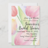 Liefde in Bloom Bridal Shower Invitation Kaart (Voorkant)