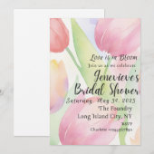 Liefde in Bloom Bridal Shower Invitation Kaart (Voorkant / Achterkant)