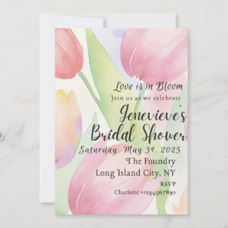 Liefde in Bloom Bridal Shower Invitation Kaart