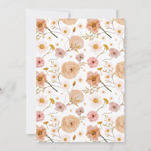 Liefde in Bloom Bridal Shower Invitation Kaart (Achterkant)