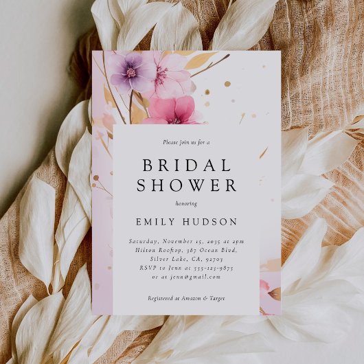 Liefde in Bloom Bridal Shower Invitation Kaart