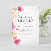 Liefde in Bloom Bridal Shower Invitation Kaart (Staand voorkant)