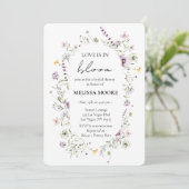 Liefde in Bloom Bridal Shower Kaart (Staand voorkant)