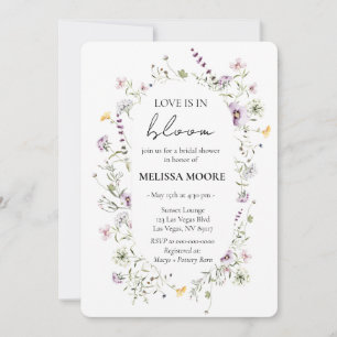 Liefde in Bloom Bridal Shower Kaart