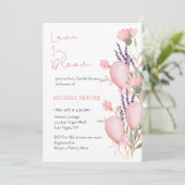 Liefde in Bloom Bridal Shower Kaart (Staand voorkant)