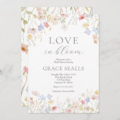 Liefde in Bloom Bridal Shower Kaart (Voorkant / Achterkant)