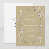 Liefde in Bloom Bridal Shower Kaart (Voorkant / Achterkant)