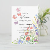 Liefde in Bloom Bridal Shower Kaart (Staand voorkant)