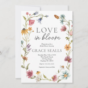 Liefde in Bloom Bridal Shower Kaart
