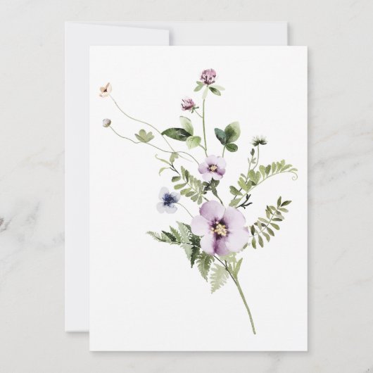 Liefde in Bloom Bridal Shower Kaart (Achterkant)