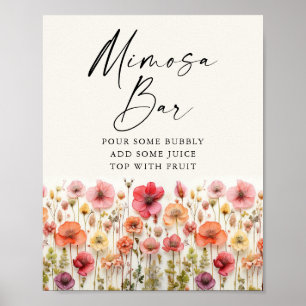 Liefde in Bloom Bruids Mimosa Teken Poster