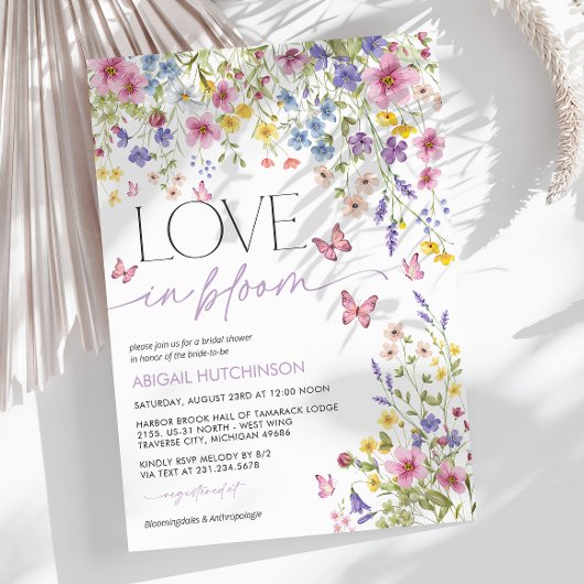 Liefde in Bloom Butterfly Vrijgezellenfeest Kaart