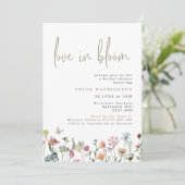 Liefde in Bloom Colorful Wild Flowers Vrijgezellen Kaart (Staand voorkant)