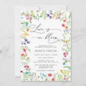 Liefde in Bloom Colorful Wildflower Vrijgezellenfe Kaart (Voorkant)