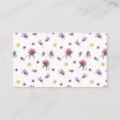 Liefde in Bloom Delicate Wildflower Vrijgezellenfe Informatiekaartje (Achterkant)
