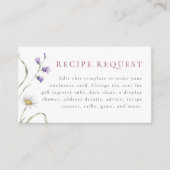 Liefde in Bloom Delicate Wildflower Vrijgezellenfe Informatiekaartje (Voorkant)