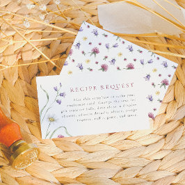 Liefde in Bloom Delicate Wildflower Vrijgezellenfe Informatiekaartje