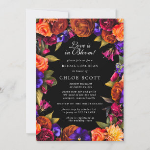Liefde in Bloom Floral Bridal Shower Invitation Kaart
