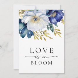 Liefde in Bloom Floral Bridal Shower Invitation Kaart