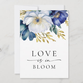 Liefde in Bloom Floral Bridal Shower Invitation Kaart