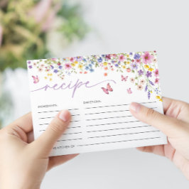 Liefde in Bloom Floral Butterfly Vrijgezellenfeest Informatiekaartje