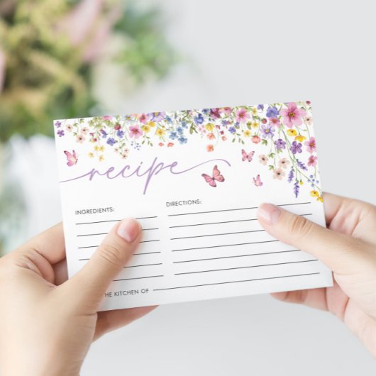 Liefde in Bloom Floral Butterfly Vrijgezellenfeest Informatiekaartje