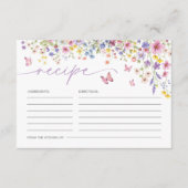 Liefde in Bloom Floral Butterfly Vrijgezellenfeest Informatiekaartje (Voorkant)