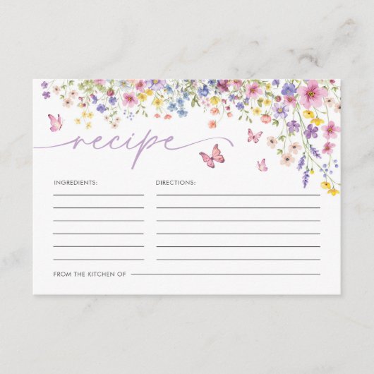 Liefde in Bloom Floral Butterfly Vrijgezellenfeest Informatiekaartje (Voorkant)