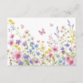 Liefde in Bloom Floral Butterfly Vrijgezellenfeest Informatiekaartje (Achterkant)