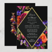 Liefde in Bloom Floral Vrijgezellenfeest Kaart (Voorkant / Achterkant)