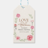 Liefde in Bloom Garden Thema Vrijgezellenfeest Cus Cadeaulabel (Voorkant)