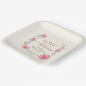 Liefde in Bloom Garden Thema Vrijgezellenfeest Cus Papieren Bordje (Gebogen)