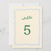 Liefde in Bloom grillige Handgeschreven Tafelnumme Kaart (Voorkant)