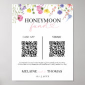 Liefde in Bloom Honeymoon Fund Sign Poster (Voorkant)