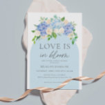 Liefde in Bloom Hydrangea Vrijgezellenfeest Kaart<br><div class="desc">Liefde zit in bloom Hydrangea Bridal Shower</div>