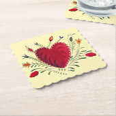 Liefde in Bloom Kartonnen Onderzetters (Gebogen)