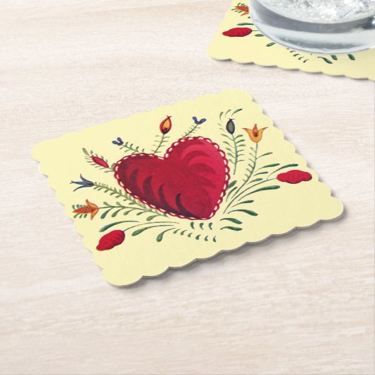 Liefde in Bloom Kartonnen Onderzetters (Gebogen)