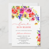 Liefde in Bloom Kleurrijk Bloemen Vrijgezellenfees Kaart (Voorkant)