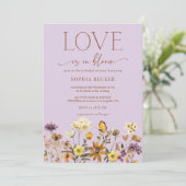 Liefde in Bloom Lavendel Bloemen Vrijgezellenfeest Kaart (Staand voorkant)