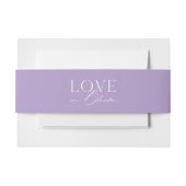 Liefde in Bloom Lavendel Huwelijksuitnodiging Uitnodigingen Wikkel (Voorkant Voorbeeld)